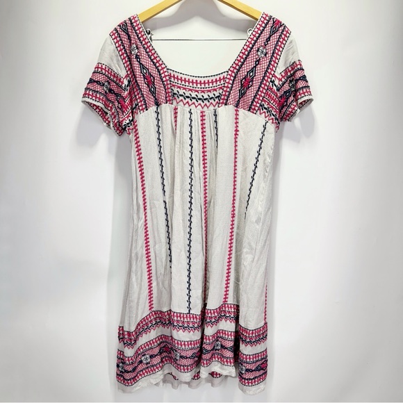 Anthropologie Pink and White Mini Dress - Picture 7 of 7